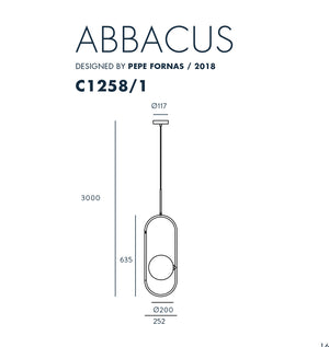 Abbacus - Designer Jose Fornas 2018 - 1er Pendelleuchte - Aromas del Campo